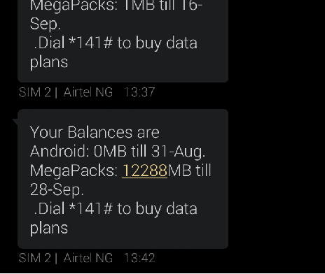 airtel data balance