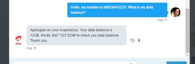 airtel what is my data balance twitter